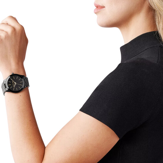 Reloj Michael Kors Slim Runway Acero Negro MK3221 0