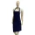 Delantal con peto, tres bolsillos, cuello y cintura ajustable Azul marino