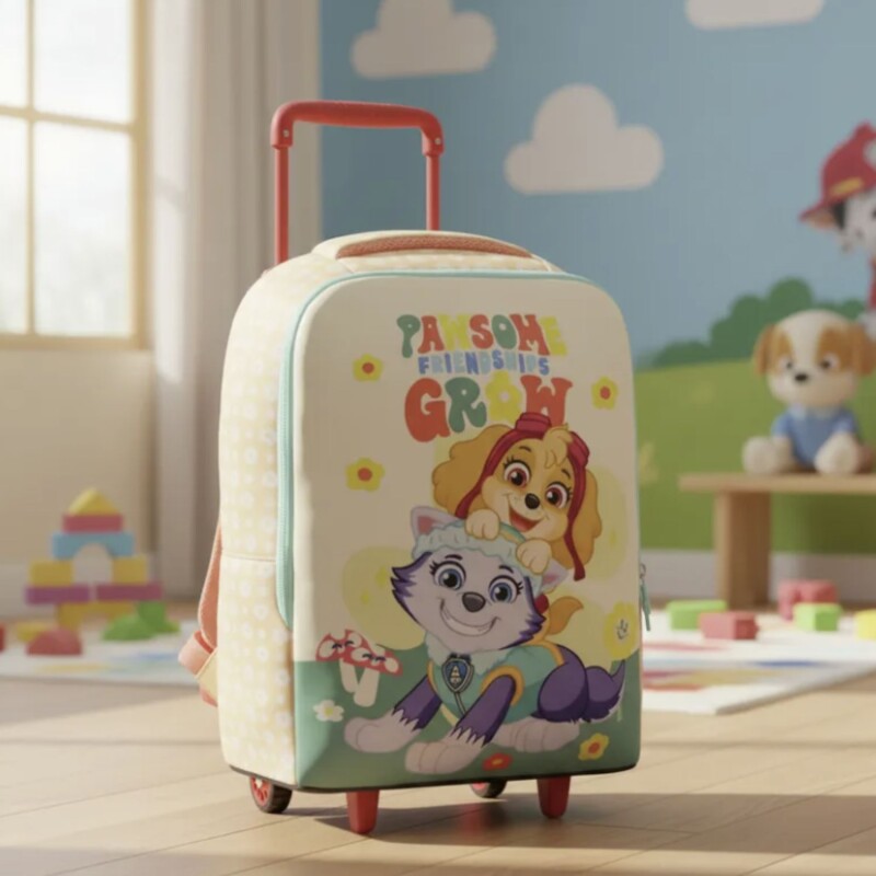 Mochila Nickelodeon Con Carro 37x29 Cm Paw Patrol Para Niños Uso Escolar Mochila Nickelodeon Con Carro 37x29 Cm Paw Patrol Para Niños Uso Escolar