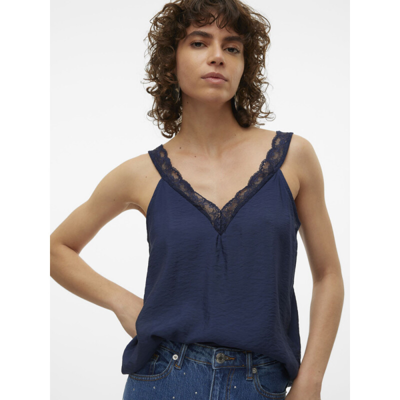 VMJOSIE LACE SINGLET WVN GA Navy Blazer