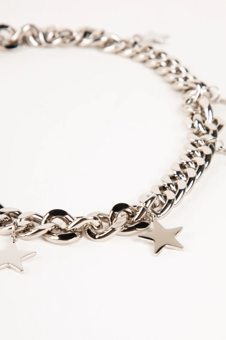 POCKET CHAIN STARS Plateado