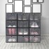 Caja Organizadora Zapatos Zapatera 12 Unidades Caja Apilable Color Variante Negro