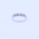 Anillo medio sin fin oro 18k blanco con zafiros y brillantes. Anillo medio sin fin oro 18k blanco con zafiros y brillantes.
