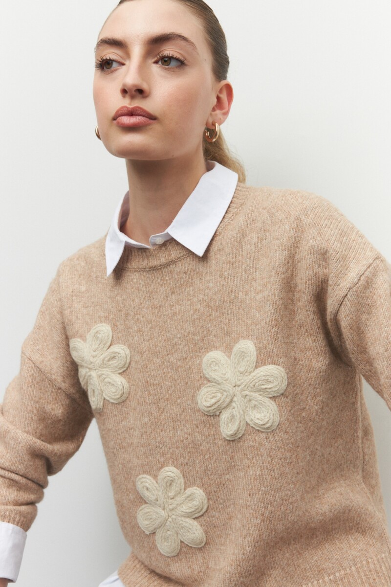 SWEATER RINA Beige Melange
