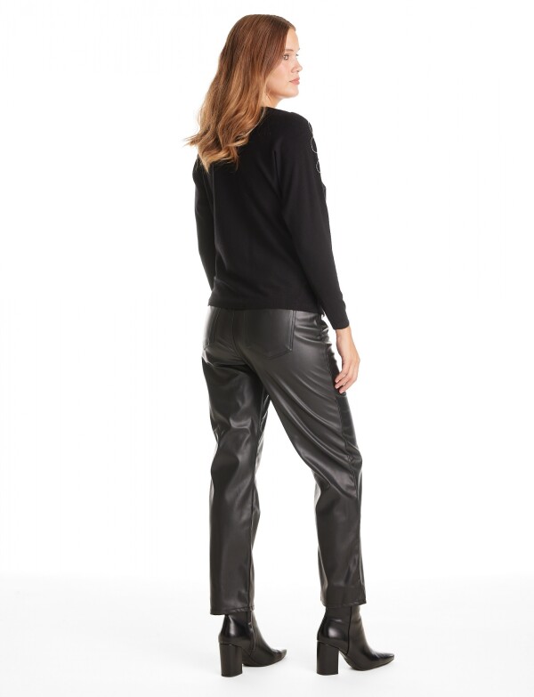 Buzo Mangas Lentejuelas NEGRO