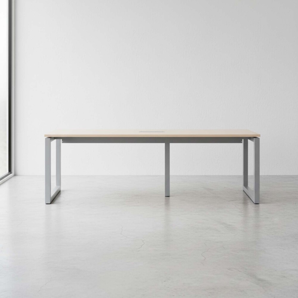 MESA DE REUNIÓN MADERA-Y-METAL GRIS WORK