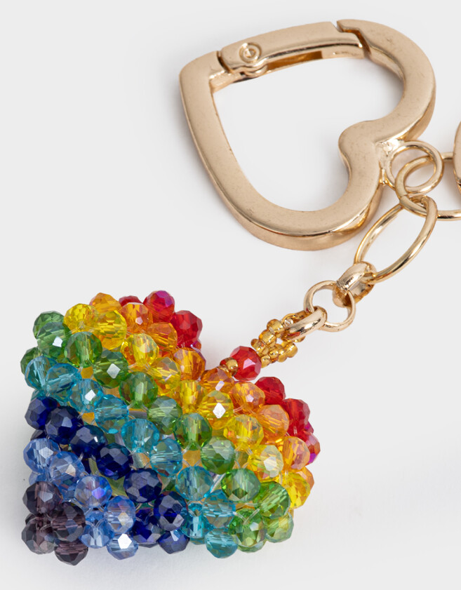 Bijouterie Vs Pride Llavero Y Bag Charm Corazón Pride - Dorado