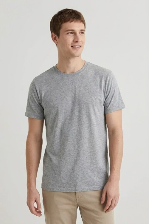Remera cuello redondo ICONIC 150 GRIS