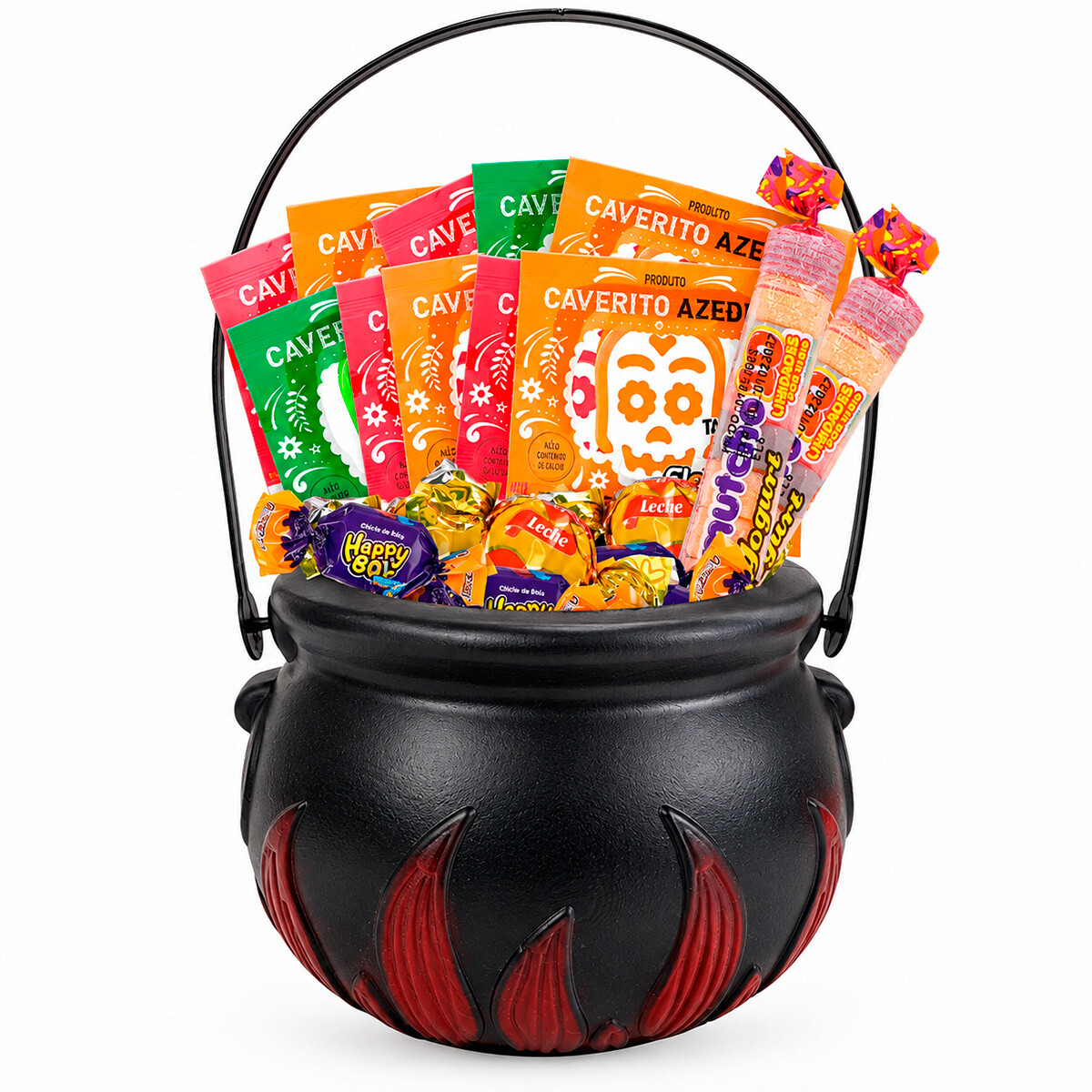 Oferta olla negra Halloween con golosinas 