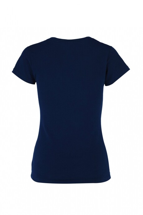 Camiseta escote en v dama Azul marino