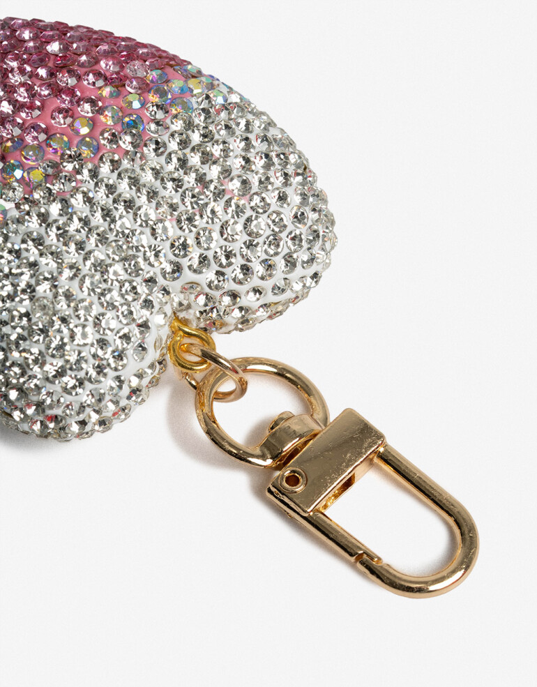 Rega Varios Llavero Y Bag Charm De Corazón Strass - Combinacion Bicolor