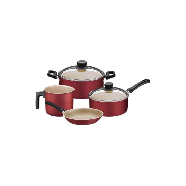 BATERIA TRAMONTINA 4 PC TURIM ROJO