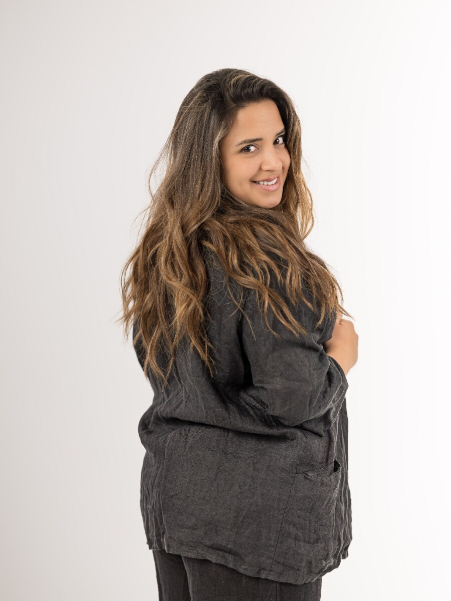 Kimono abierto 100% lino Made in Italy negro