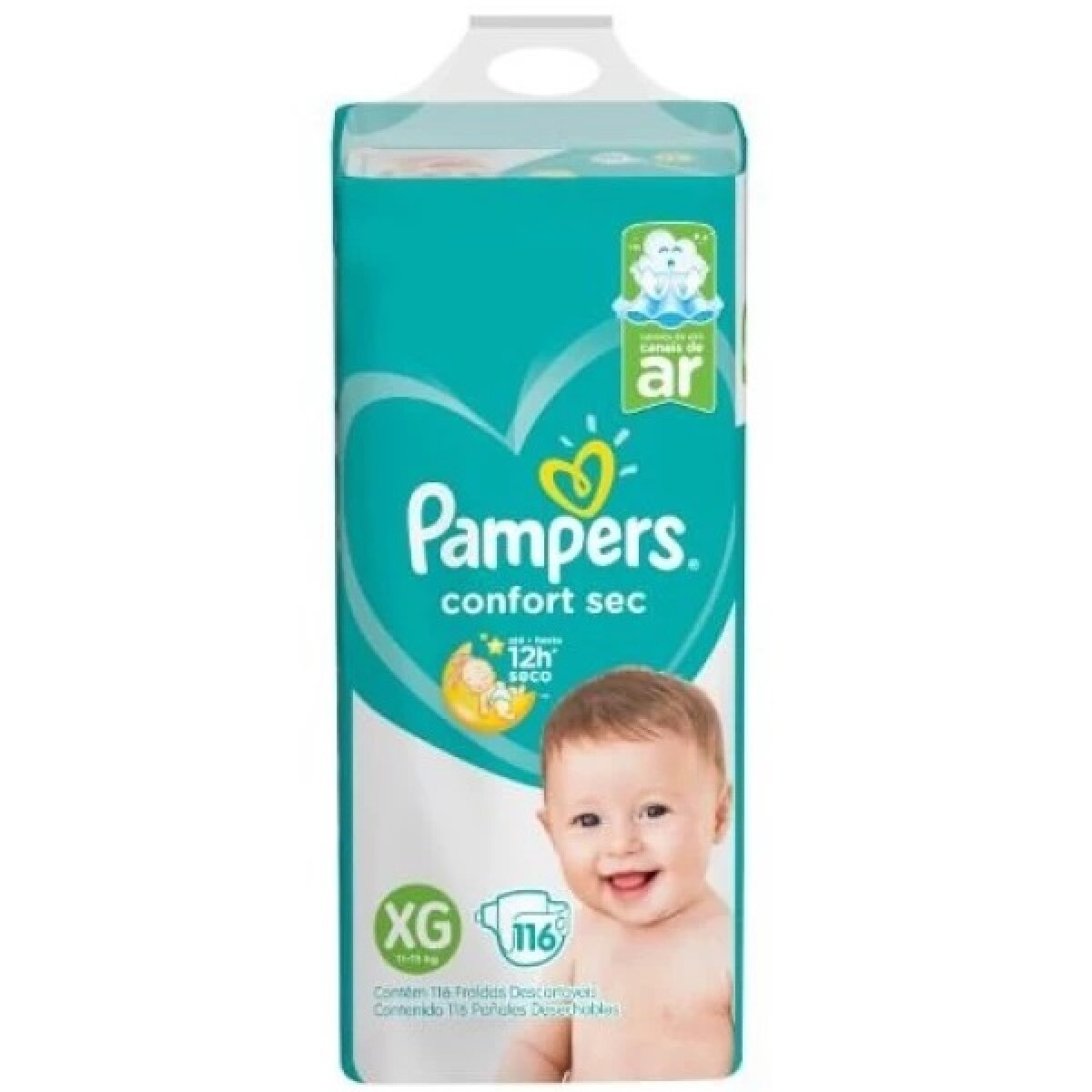 Pañales Pampers Confort Sec Talle Xg 116 Uds. 