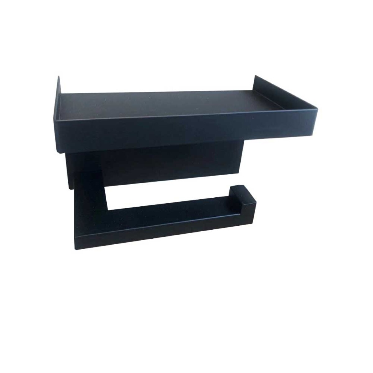 Portarollo Negro Simple con Repisa Zoe 