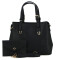 Darkness Cartera C/correa Larga-corta Y Monedero Negro