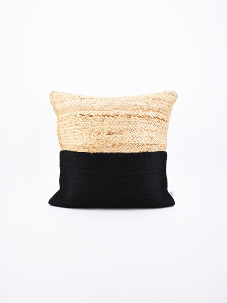 FUNDA DE ALMOHADON YUTE NEGRO