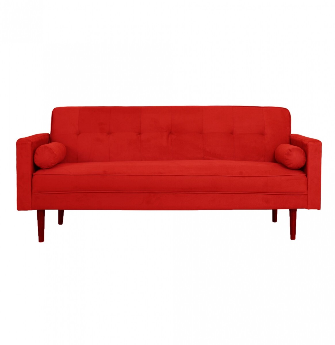 SOFA CAMA GISBON BALI 3P CON ALMOHADONES ROJO 