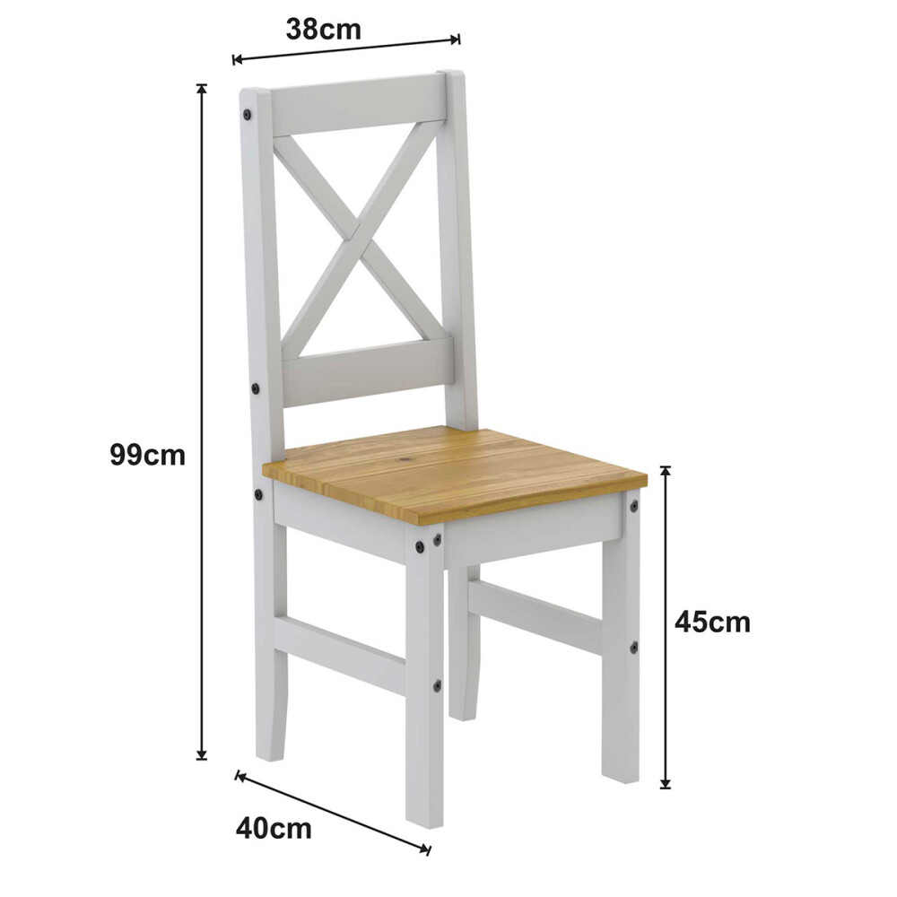JUEGO DE COMEDOR + 4 SILLAS COLOR BLANCO/NATURAL Juego De Comedor + 4 Sillas Color Blanco/natural