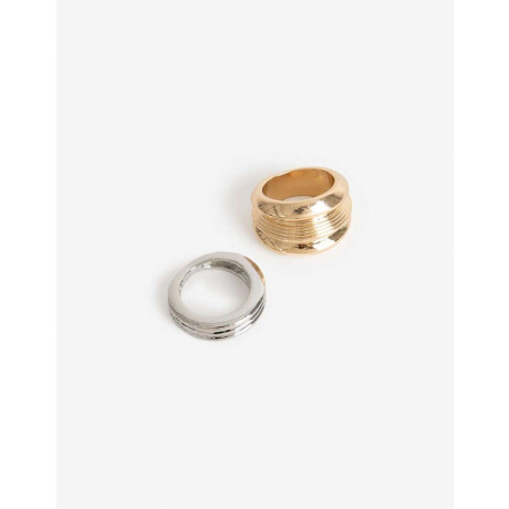 Anillo Set Metal Dorado