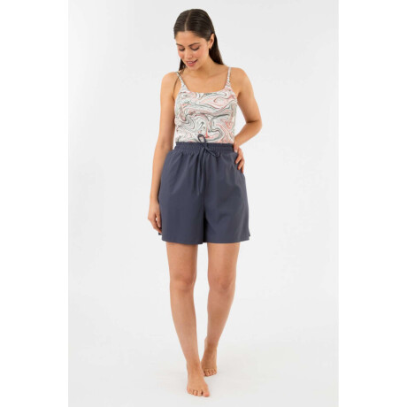 Short mirlo liso Azul