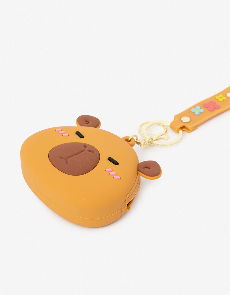 Rega Varios Llavero Y Charm Monedero De Carpincho - Marron Medio