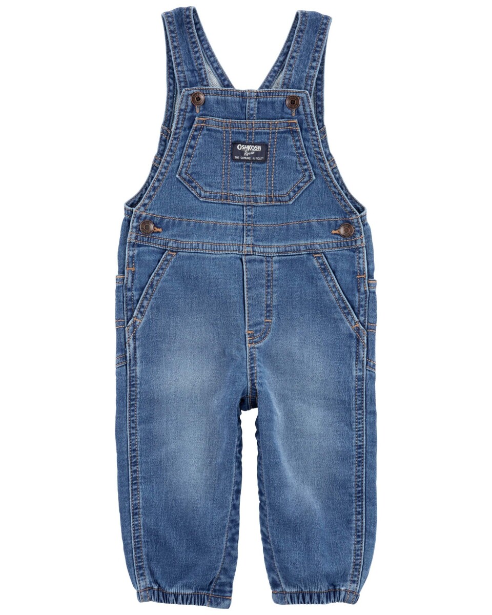 Enterito jean con puños elásticos. Talles 3-24M 