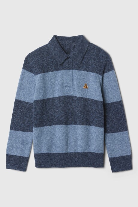 Buzo Polo Toddler Niño Blue Stripe