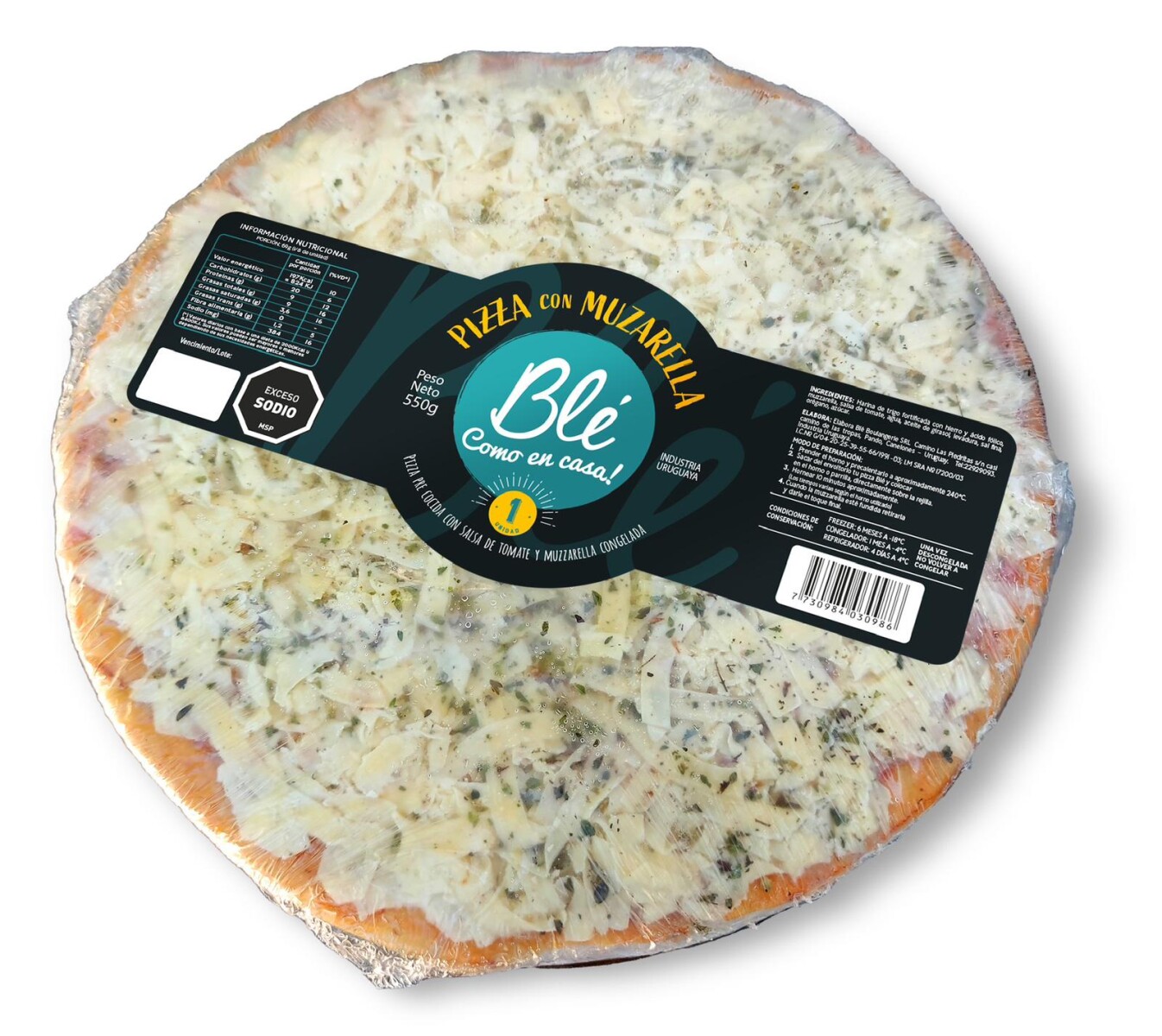 PIZZA MUZARELLA BLE 550 GRS 