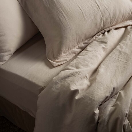 SET FUNDA NÓRDICA QUEEN POLIESTER NATURAL-BEIGE PREWASHED ARENA