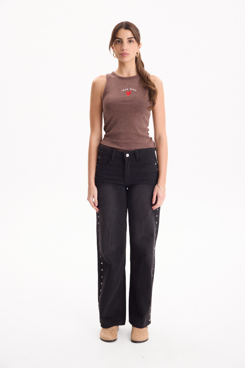 Tanktop Heart Marron