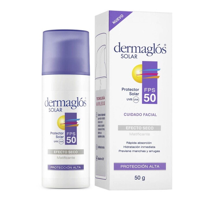 DERMAGLOS SOLAR CUID FAC FPS50 SIN COLOR única