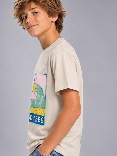 T-SHIRT N.SAILS 1508 M.C VARON BEIGE