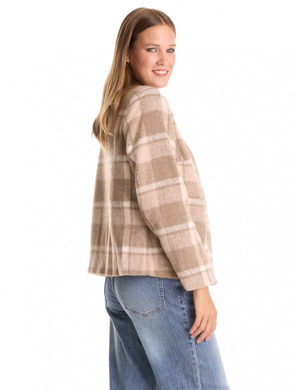 Chaqueta Cuadros & Botones Metálicos TOSTADO/MULTI