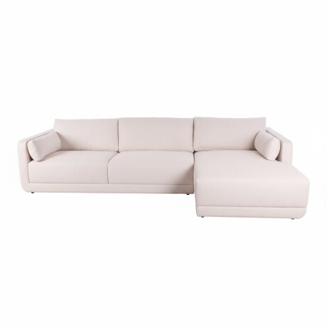 SOFÁ C/CHAISE MÁS DE 4 CUERPOS TELA NATURAL-BEIGE POLY BEIGE