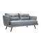 Sillón Sofá Triunfo 3 Cuerpos Gris