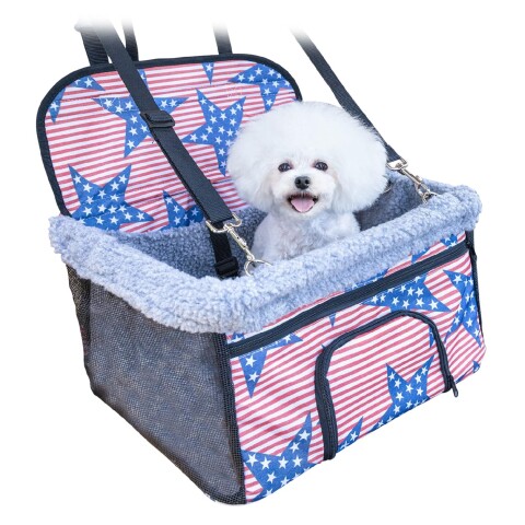 Bolso Transportador Auto Perro Gato Cubre Asiento Vehiculo Color Variante Estrella