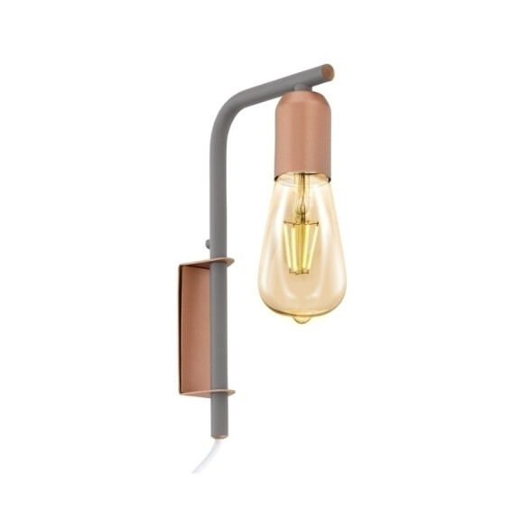 Lámpara de pared fija metal cobre, gris E27 ADRI 2 EG2027