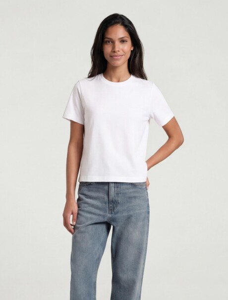 CAMISETA MANGA CORTA SUPER COTTON BLANCO