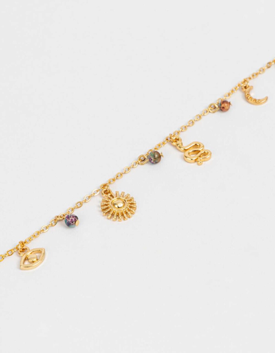 Pulsera Con Dijes - Dorado 