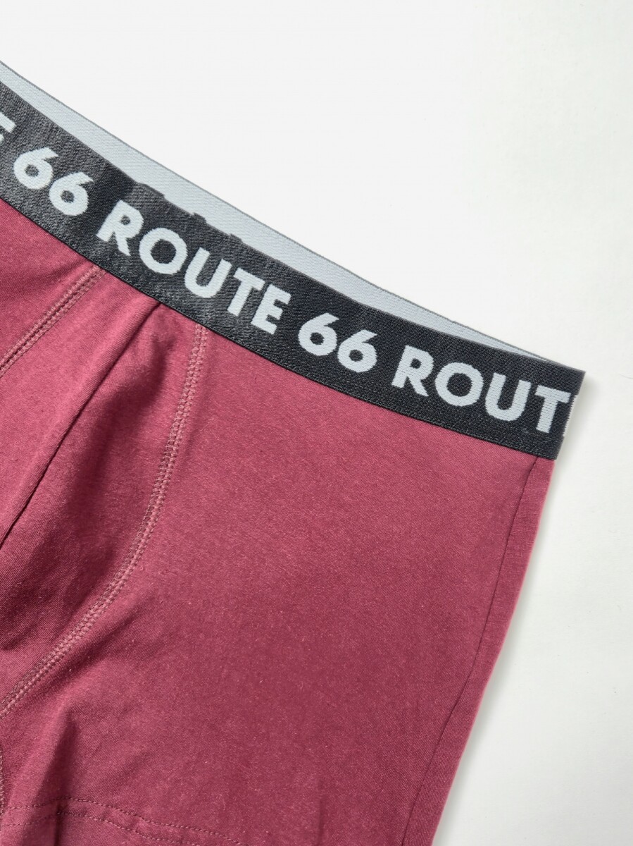 Boxer de algodon con lycra liso Fresh - Bordo 