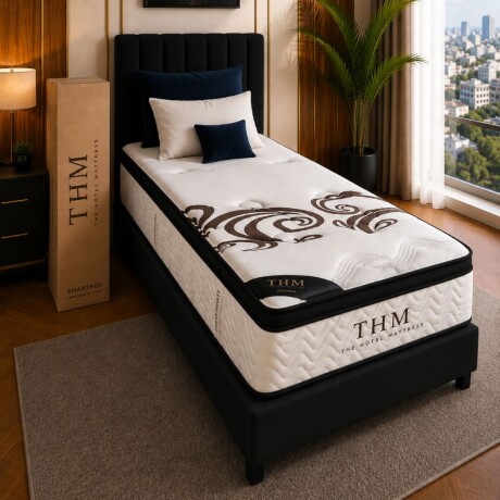Sommier 1 Plaza HAMPTONS Palladium 80X185 Negro