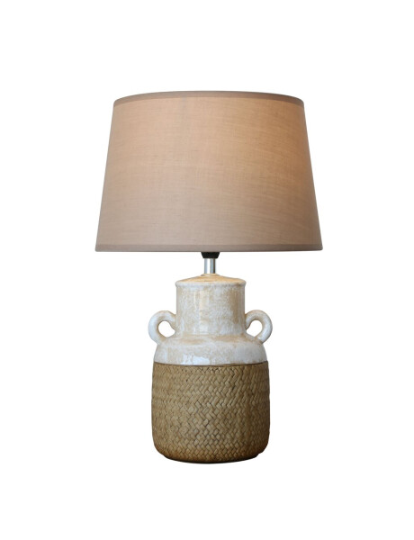 LAMPARA DE MESA CERAMICA D28x42CM JARRA BEIGE LAMPARA DE MESA CERAMICA D28x42CM JARRA BEIGE