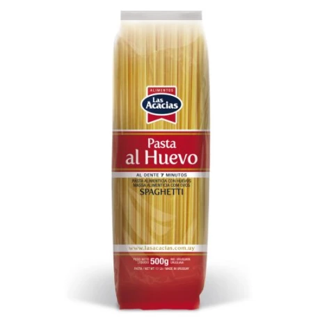 FIDEOS LAS ACACIAS AL HUEVO SPAGHETTI DE 500 GRS FIDEOS LAS ACACIAS AL HUEVO SPAGHETTI DE 500 GRS