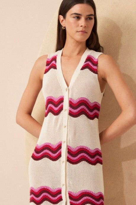 VESTIDO CAMILLIE CRUDO-AZUL