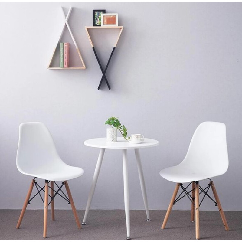 Silla Eames Blanca | Diseño Nórdico | Patas de Madera | Comedor, Cocina y Oficina Silla Eames Blanca | Diseño Nórdico | Patas de Madera | Comedor, Cocina y Oficina