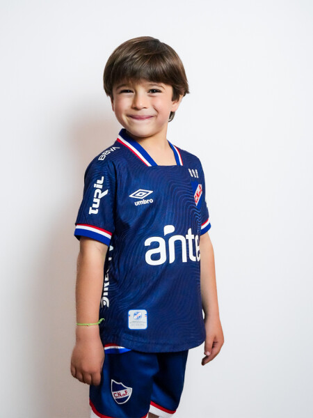 CAMISETA DE JUEGO OFICIAL AWAY 2 Nacional Junior Skuba, Azul Marino
