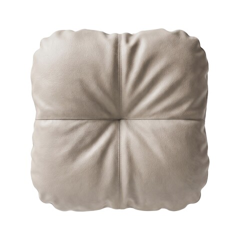 COJIN SIMIL CUERO GRIS 40X6CM Unica