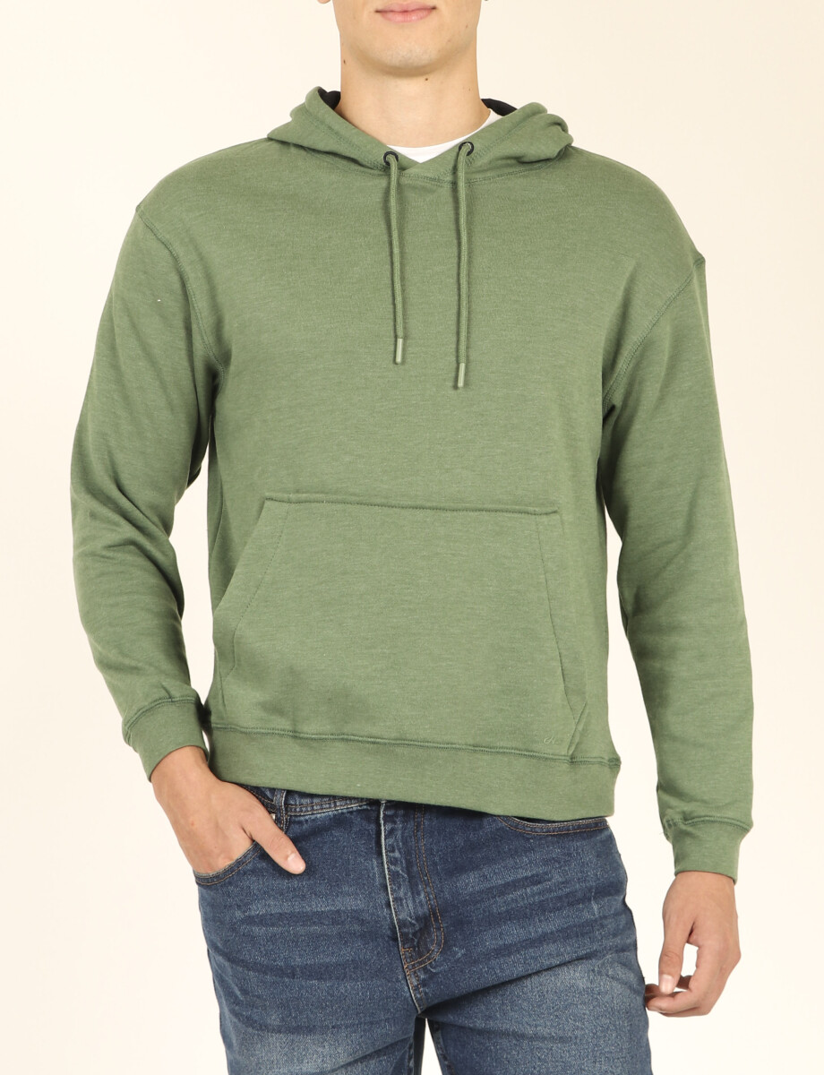 470914 SWEATER CANGURO HARRY Verde Claro Melange