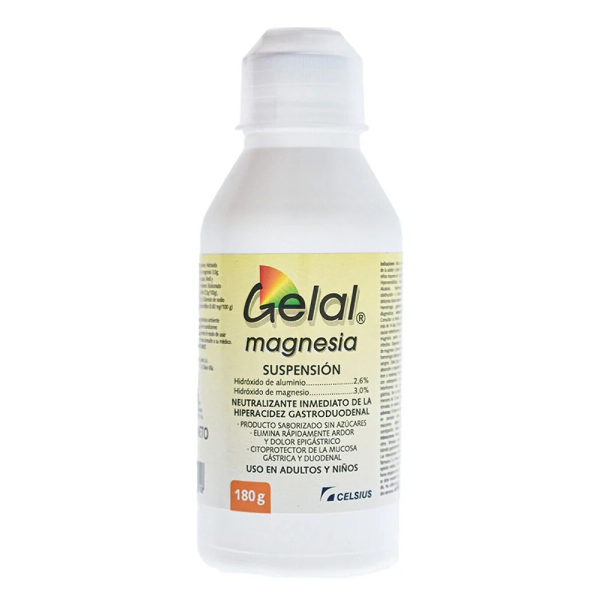 GelAl Antiácido con Magnesia 180 ml – Celsius 